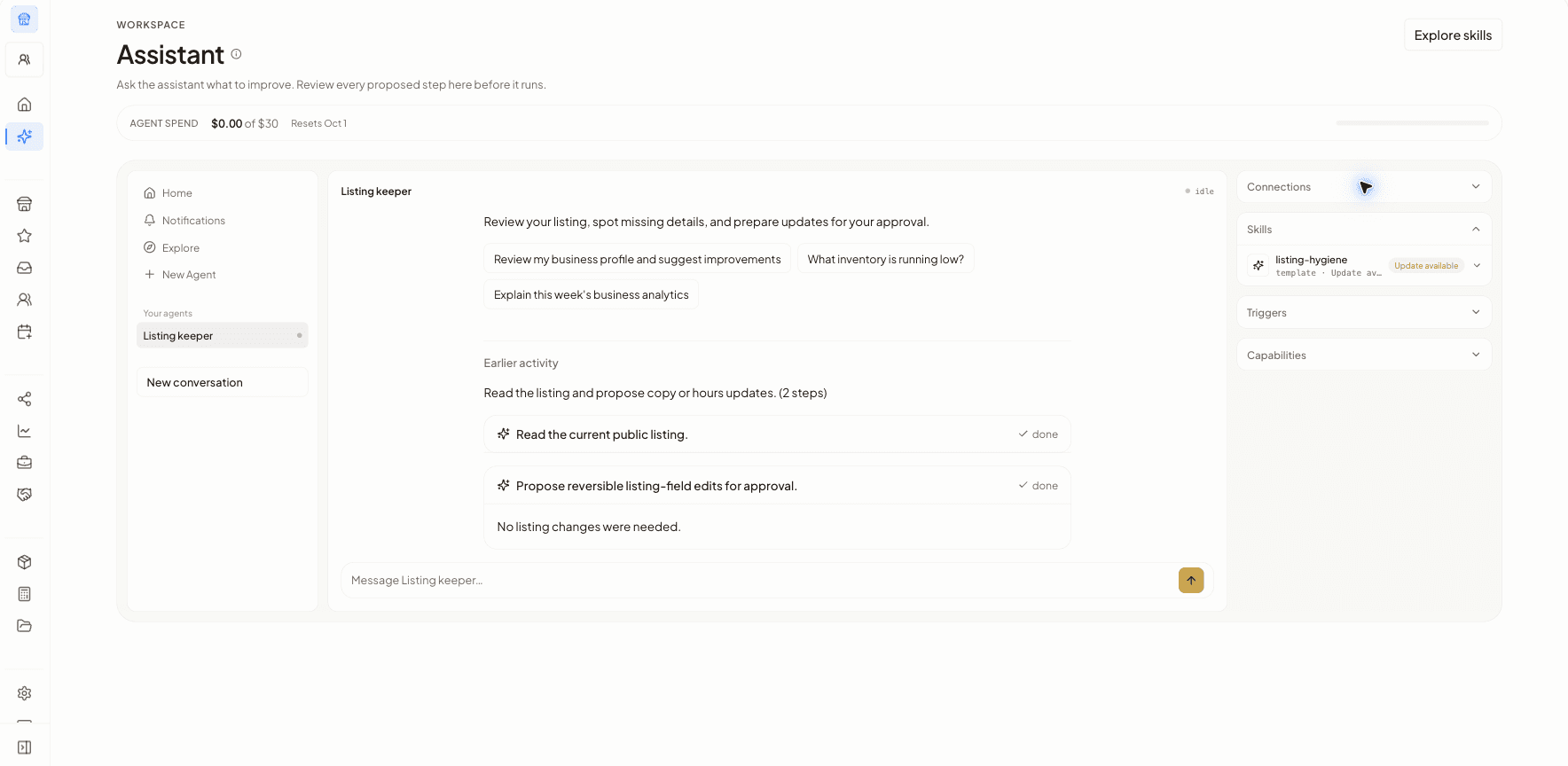 Ujima reviewing a listing with completed steps